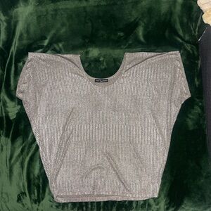 Kim & Cami Shiny Silver Top